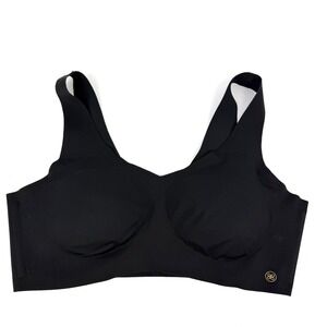 Honeylove Bra Womens Large Black Seamless Wireless V Neck Padded Pullover